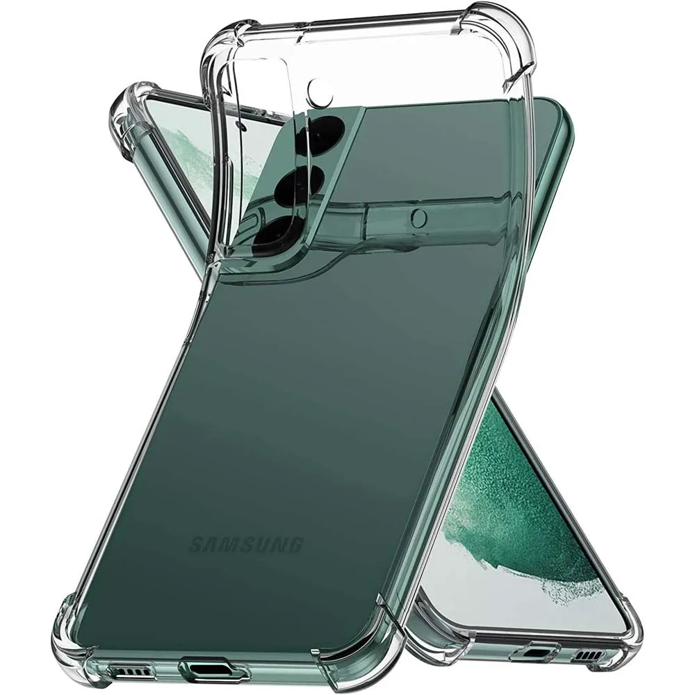 

Толстый прозрачный противоударный силиконовый чехол для телефона Samsung Galaxy S22 Plus S21 Ultra S20 FE, защитная задняя крышка для объектива S10 S9 S8