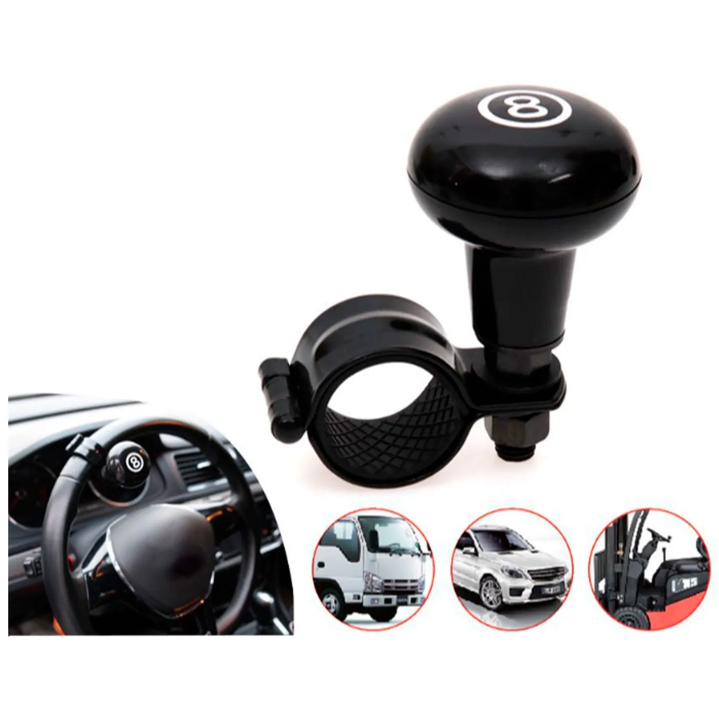 Boule universelle de volant de voiture, bouton rotatif pour volant de  camion, voiture, tracteur, diamètre 6 cm hauteur 9 cm - AliExpress