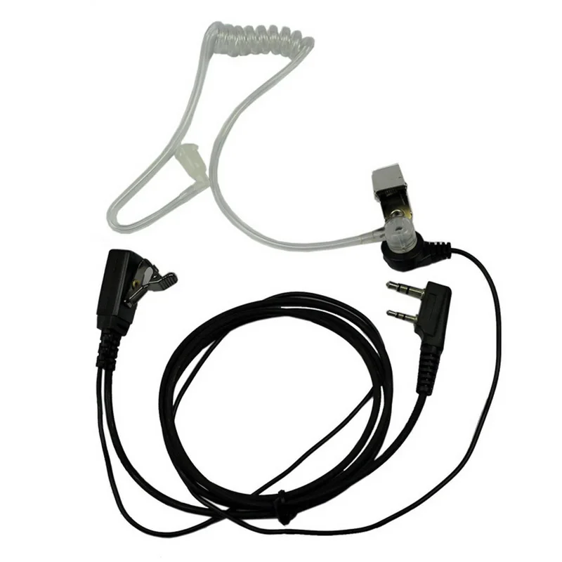 In-Ear PTT MIC, Radio Akustik, Tabung, fone de ouvido, 2 pinos, UV-5R, BF-888S, Motorola, Baofeng, UV-5R, BF-888S