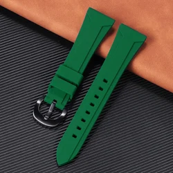 Premium Silicone Sports Watch Strap - Vibrant Multicolor Collection for 26mm (Dark green)