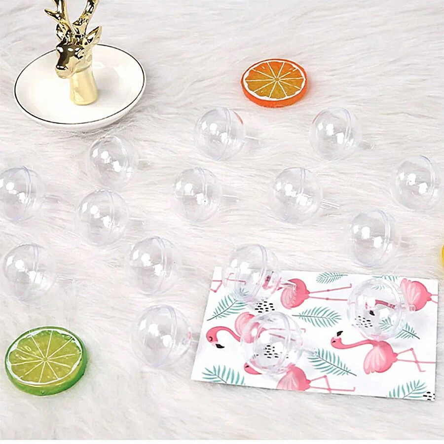 20 Stück 10 transparente Kugeln und 10 Bambusstäbe zum Selbermachen von Süßigkeiten- und Schokoladenblumenständern, einschließlich für Jubiläumsfeiern, Geburtstagssträuße – Detail 7