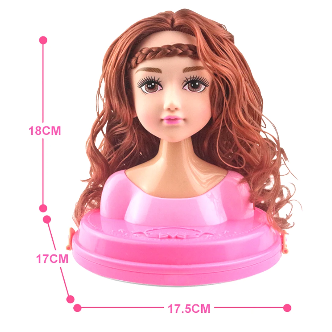 Funny Children Head Model Half Body Doll Toy Simulation Barber Makeup artist Makeup Hairstyle Beauty toy kids Girls Gift 5