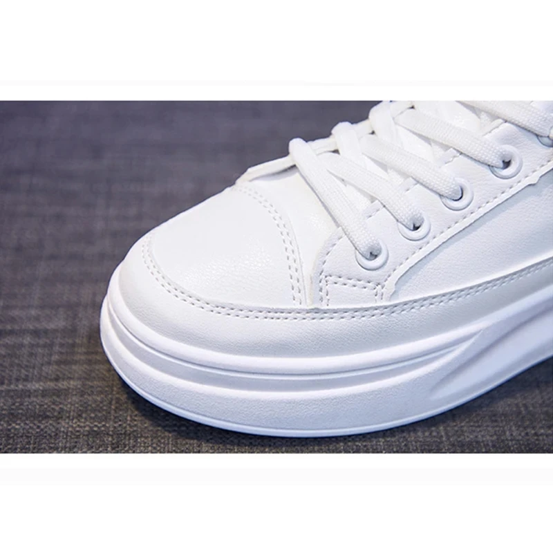 Women Shoes Women Sneakers Casual Shoes Fashion Sneakers Women Young Ladies Casual Female Sneakers Brand White Thick Sole 3cm A2375