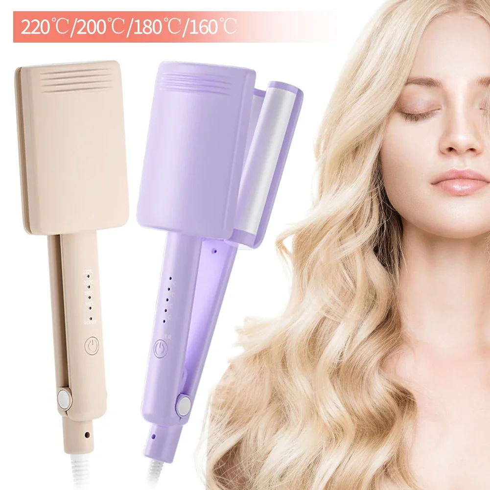 Description Picture 3 of itemPortable Curling Iron Electric Splint Curler Fashion Automatic Roll Curling Stick Water Ripple Curlers Ceramic Panels Fast Heat