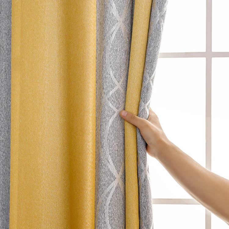 Modern Heigh Shading Curtains for Window DIY Design Style 2 Colors Curtains for Living Room Kitchen Bedroom Home Curtains Custom