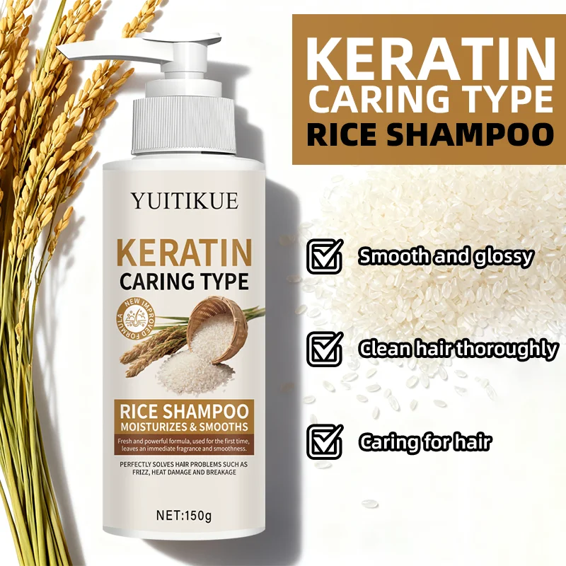 Rice shampoo with a refreshing, intensive formula that moisturizes and smooths, perfectly addressing frizz and breakage.