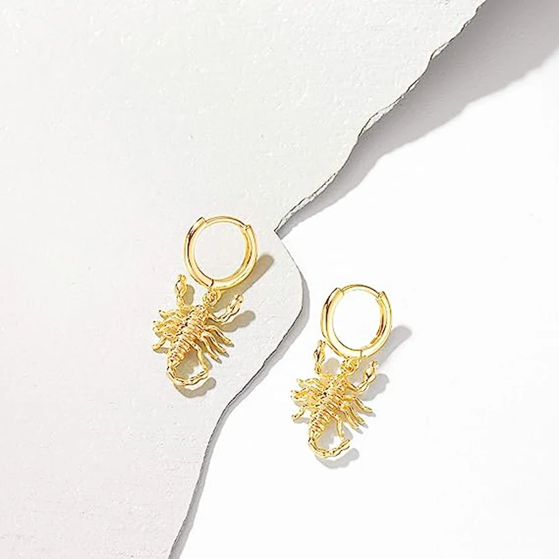 Huitan Personality Scorpion Drop Earrings for Women Hip Hop Style Minimalist Animal Pendant Cool Girls Earrings Modern Jewelry - Image 4