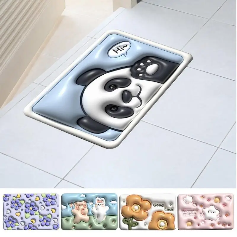 

Door Mat 3D Visual Anti-Slip Absorbent Mat Quick Drying Entrance Mat Welcome Winter Decorations Mat For Christmas Supplies