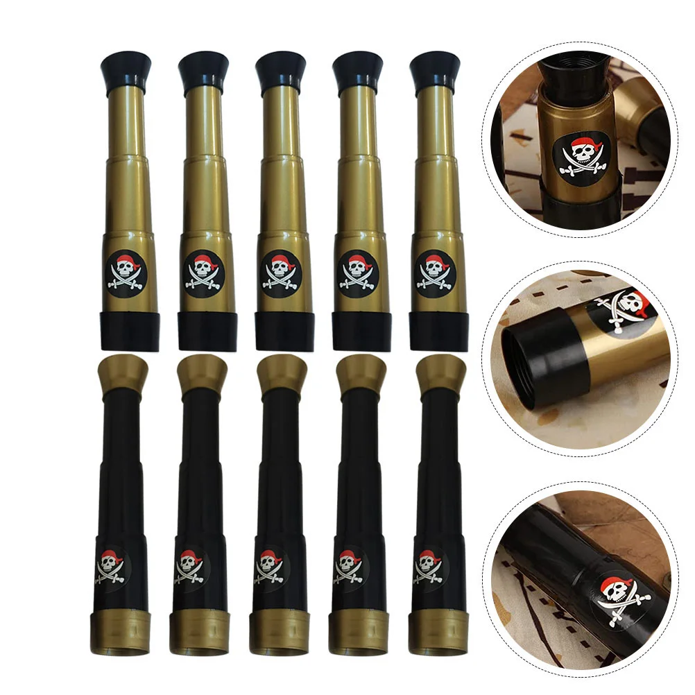 Telescopio Da 10 Pezzi Telescopio Monoculare Telescopio Pirata Giocattolo Piccolo Telescopio In Plastica