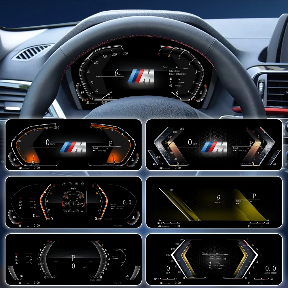 BMW 1 2 시리즈 F20 F22 X1 X2 대시보드용 최신 10인치 LCD 디지털 계기판, 주행거리계, 속도계, 가상 클러스터, CarPlay 지원