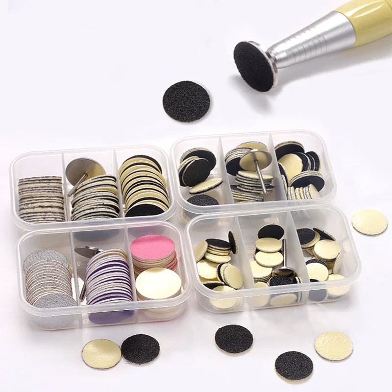 Foot File 15/20/25MM Foot Cuticle Calluses Removal Replaceable Sanding Paper Pedicure Disk Pads Kit Dead Skin Cleaner Rasp