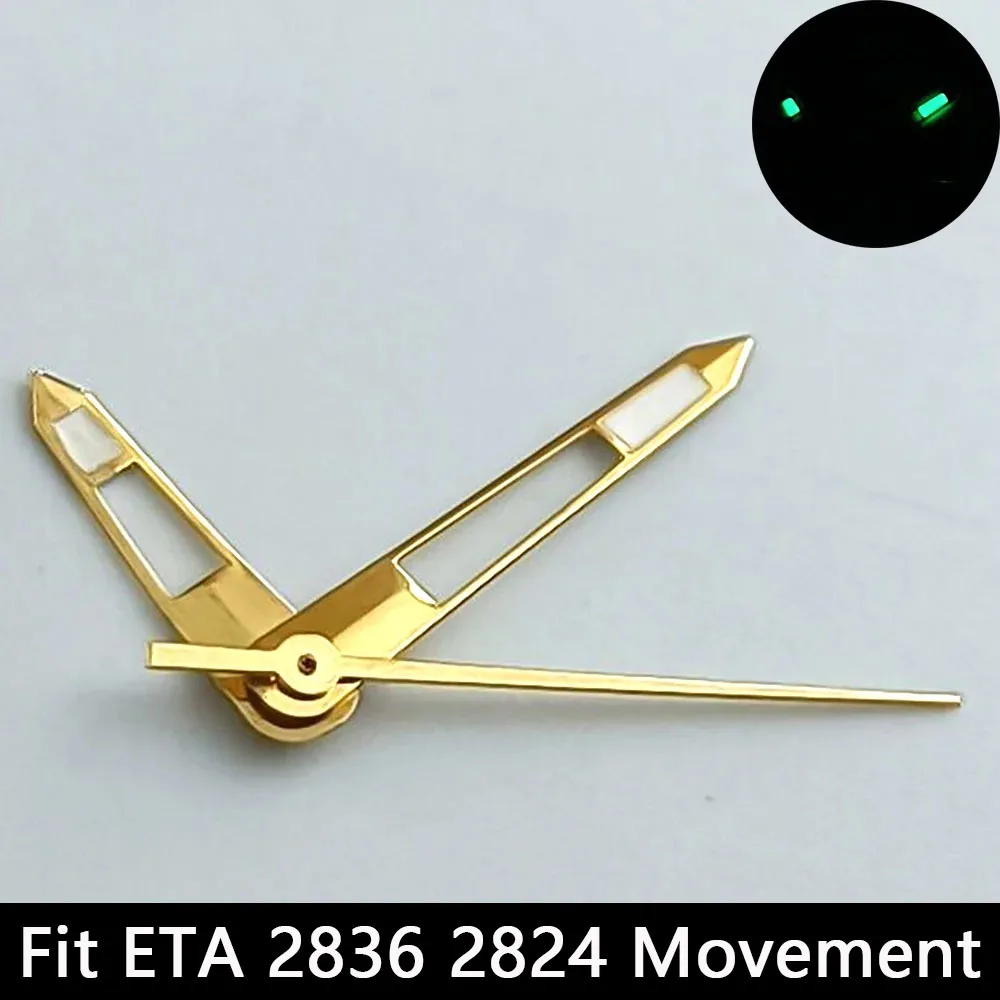 Silver/Gold Luminescent Watch Hands