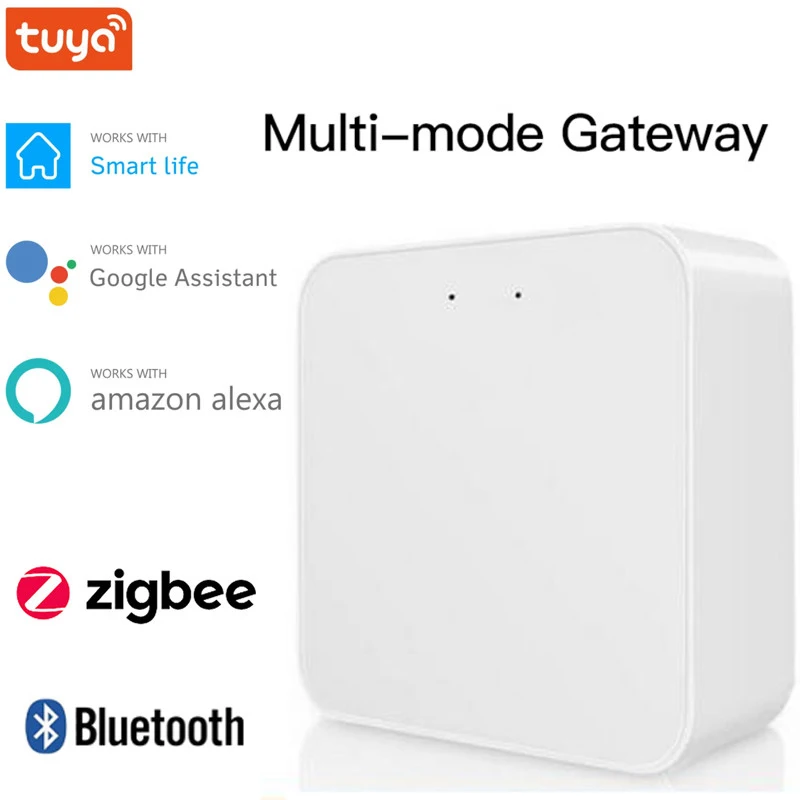 Zigbee Gateway Smart Gateway Tuya Multimode Gateway Bluetooth Zigbee to WiFi Smart Home Bridge Hub Smart Life APP Wireless Remote Work with Alexa Google