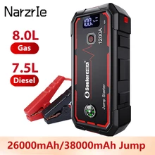 Auto Jump Starter 38000Mah/26000Mah Power Bank Draagbare Auto Batterij Booster Oplader 12V Auto Starter Lcd screen Uitgangspunt Apparaat
