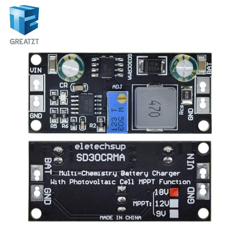MPPT Solarregler 1A 3,2 V 3,7 V 3,8 V 7,4 V 11,1 V 14,8 V Lithium LiFePO4 Titanat Batterieladegerät Modul Batterieladeplatine