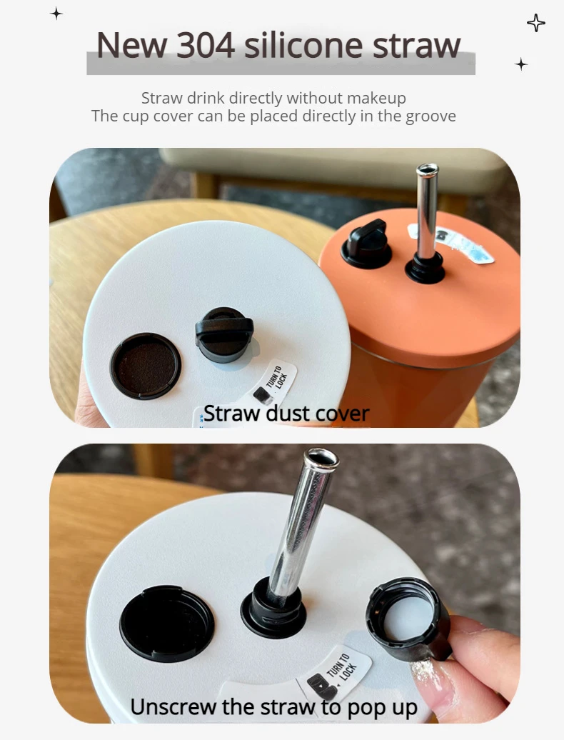 600Ml Insulated Coffee Cup With Straw Stainless Steel Iced Coffee Mug Tea Cold Drink Bottle Diamond Shaped Thermos Mug Tumbler 18 600Ml Insulated Coffee Cup With Straw Stainless Steel Iced Coffee Mug Tea Cold Drink Bottle Diamond Shaped Thermos Mug Tumbler