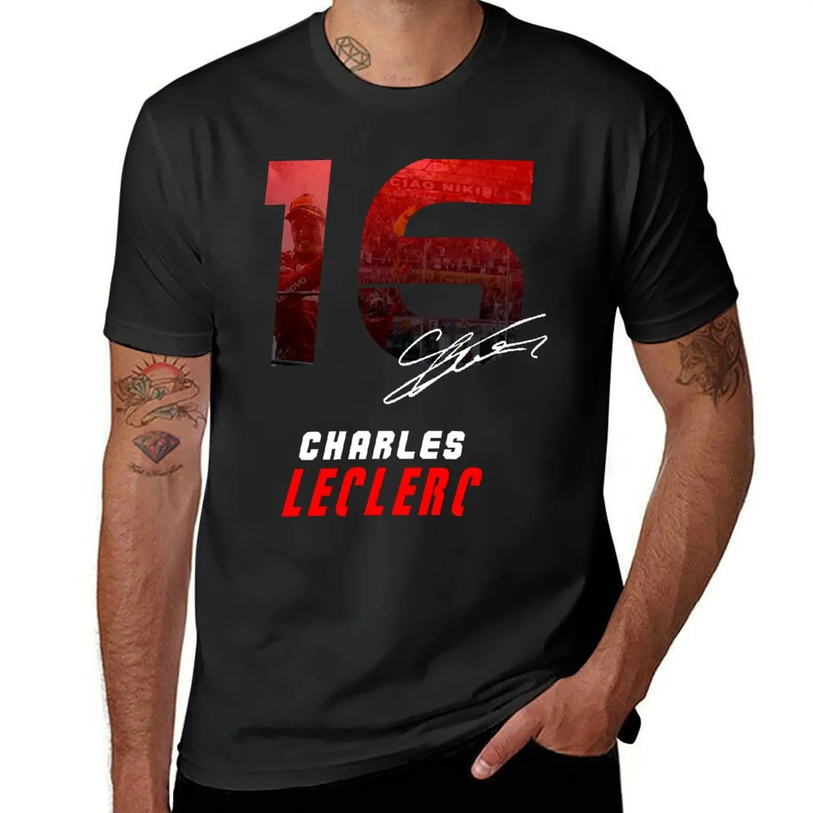

Charles Leclerc T-Shirt Blouse funnys anime clothes mens cotton t shirts