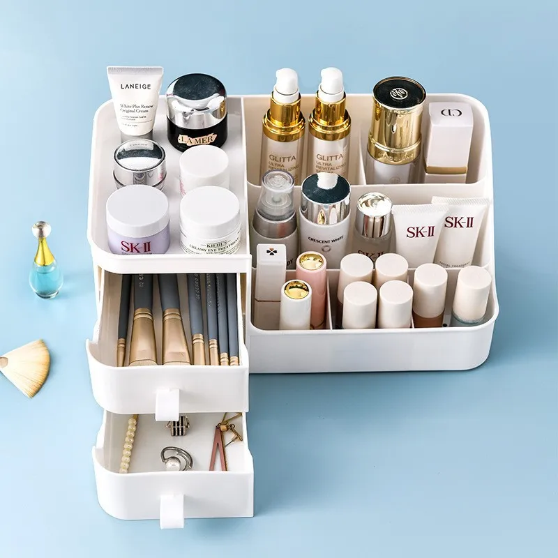 

Bathroom Toiletries Storage Box Bedroom Dresser Desktop Cosmetic Organizer Drawer Storage Box