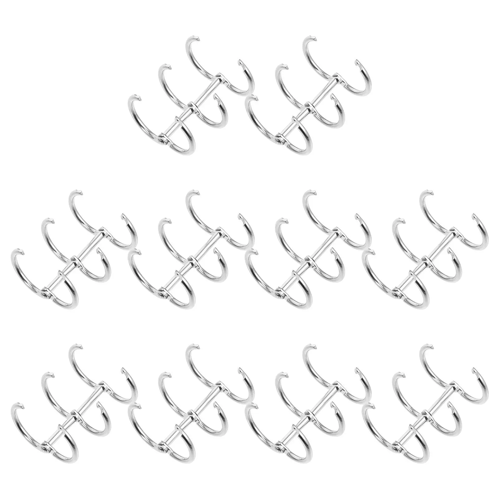 10Pcs 강력한 철제 3링 개방형 바인더 링 DIY 주최자용 달력 바인딩 클래스프 노트북 인덱스 카드 플래시 카드