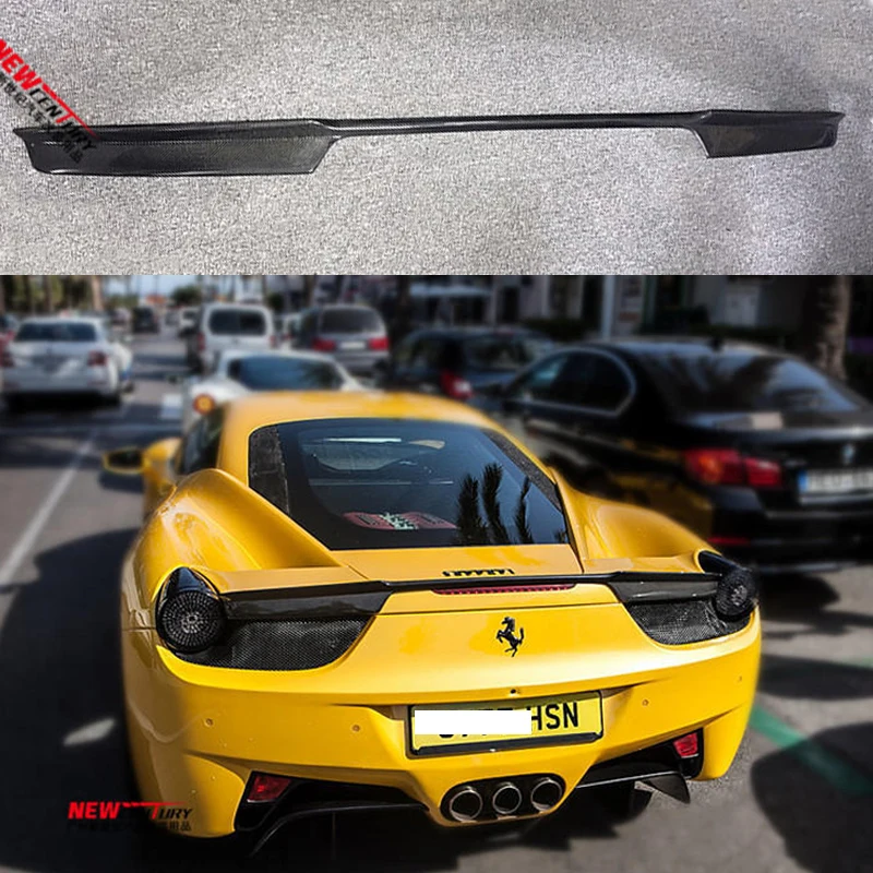 

Car Styling Carbon Fiber Modified Rear Roof Spoiler Tail Trunk Boot Wing for Ferrari 458 ITALIA SPIDER 2011 2012 2013