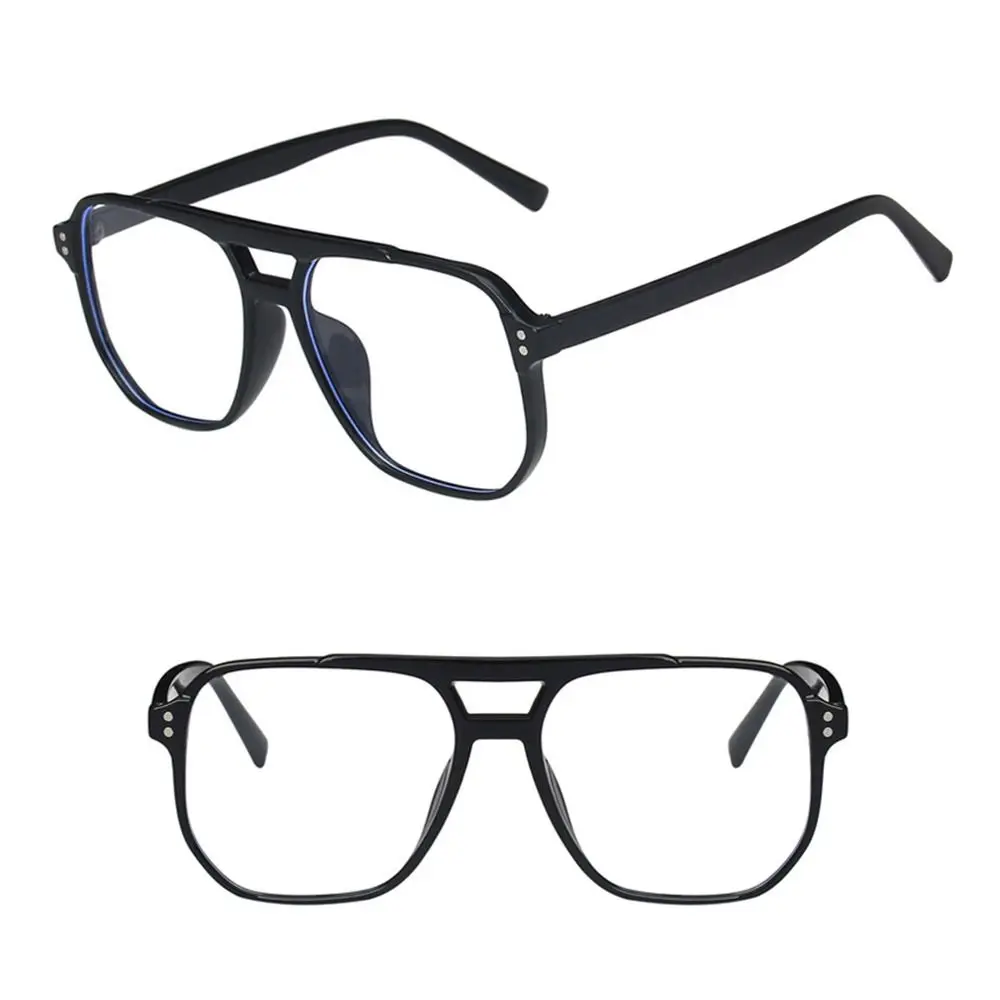 Vintage Transparente Quadratische Anti-Blaulicht-Brille Augenschutz Ultraleichte Computerbrille PC Quadratische Brille Männer Frauen – Detail 6