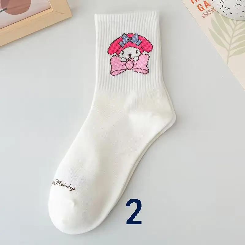 

Cinnamoroll My Melody Anime Kawaii Sanrio Casual Socks Cute Cartoon Sweet Midtube Ins Stocking Lovely Gifts for Girls