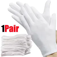 1 paire de gants en coton blanc pour hommes, uniforme de smoking formel, garde d'honneur, défilé, Costume de cérémonie, Cosplay, pièce de monnaie, bijoux, gant de majordome 2