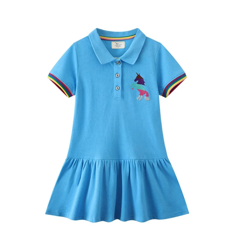 Girls Dresses Summer Pink Cute Elegant Princess Dress Toddlers' Short Sleeve Uniform Picque POLO Baby Birthday Party Clothes