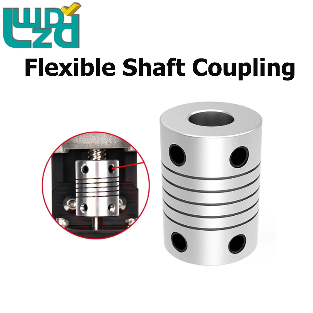 

2pcs Flexible Shaft Coupling D19*L25 Aluminium Shaft Coupling Jaw Shaft Coupler 5mm To 8mm CNC Stepper Motor Elastic Coupler