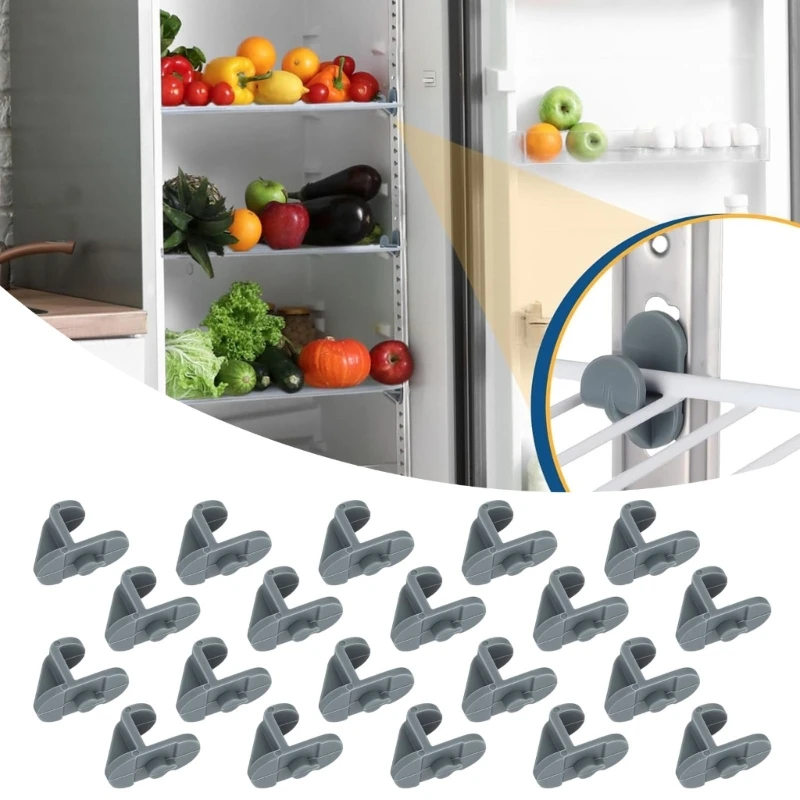 20pcs Kühlschrankregal Support Gefrierklammern Kommerzielle Küche Ersatz B03E – Detail 9