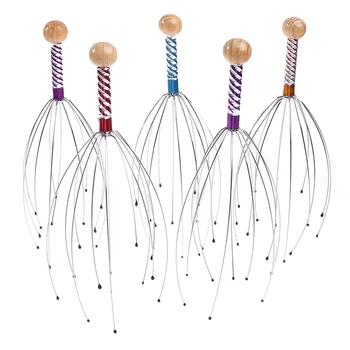 1Pcs Finger Head Relax Massager Hair Held SPA Scalp Neck Stress Relief Massag