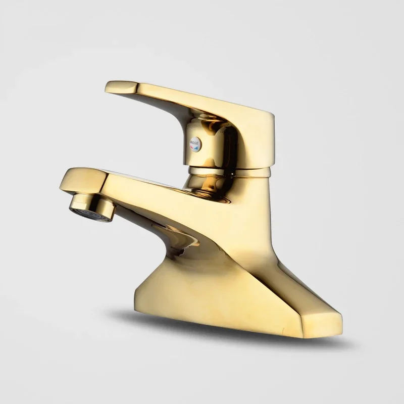 

Bathroom Basin Faucet Copper Wash Faucets Deck Mounted Hot And Cold Water Sink Faucet Single Handle Double Hole Mixer Tap