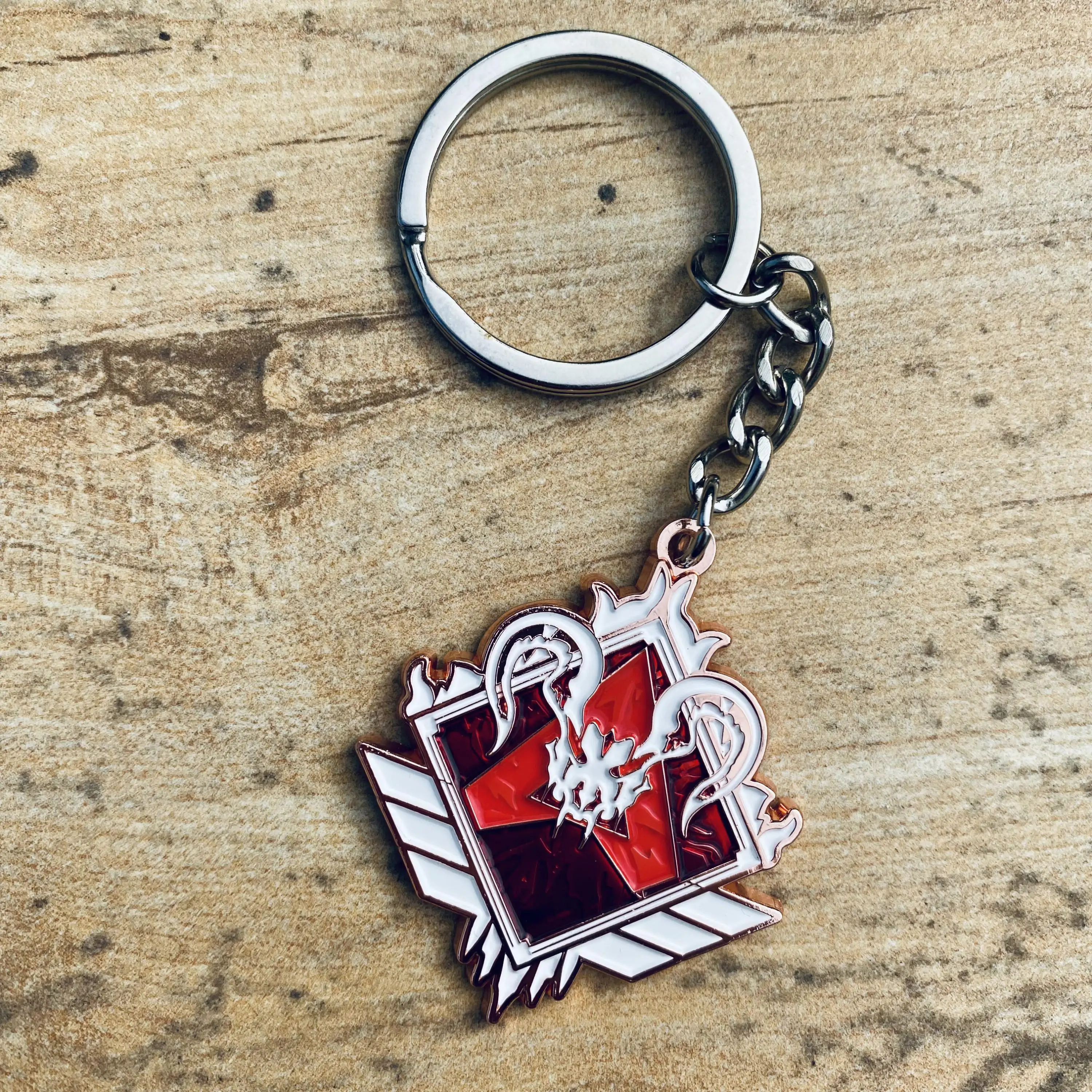 에이펙스 레전드 게임 금속 키 체인, 더블 해머 해골 바다 사냥 로고 열쇠 고리 자동차 액세서리 선물 - AliExpress