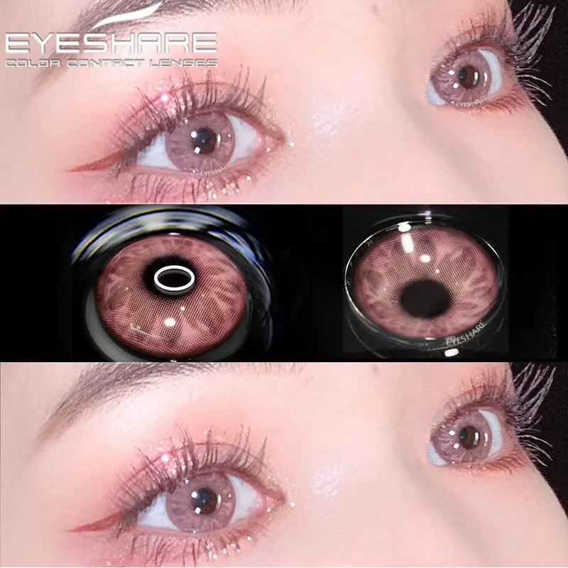 

EYEHSARE Color Contact Lenses For Eyes 2pcs Natural Colored Lens Blue Pink Beauty Contact Lenses Eye Yearly Cosmetic Color Lens