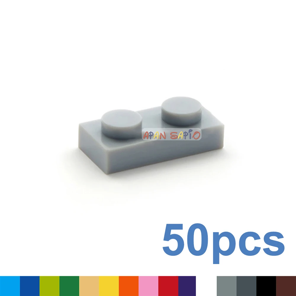50 teile/los DIY Blöcke Bausteine Dünne 1X2 Bildungs Assemblage Bau Spielzeug für Kinder Kompatibel Mit Marke