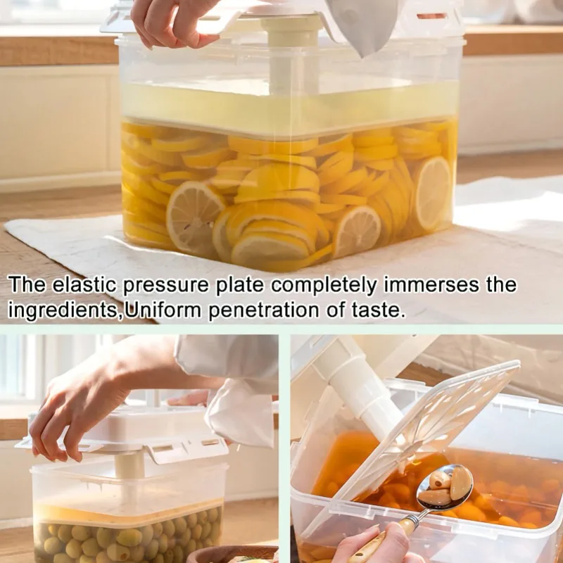 4L Pickle Jar Leakproof Pickle Fermentation Container For Gherkin Sauerkraut Olive And Kimchi Storage Container And Fermentation 3
