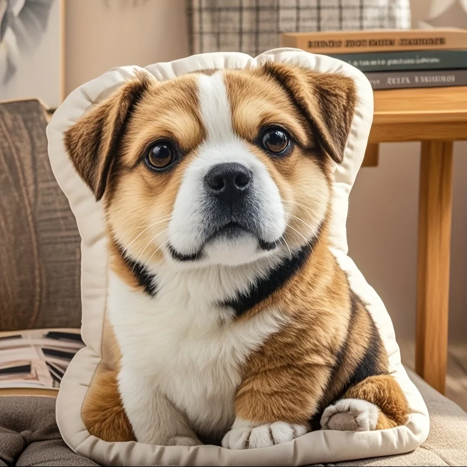 Customized Pet Photos Plush Pillows Personalized Cat, Dog, Rabbit and Other Animal Shapes Birthday Valentine's Day 5