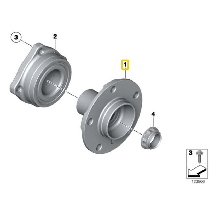 Front Wheel Hub & Bearing Left Or Right Rear for BMW BMW E31 E32 E34 E36 E46 Z4