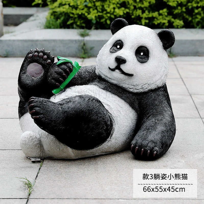 Simulation Extra Large Panda Ornaments Outdoor Fiberglass Animal