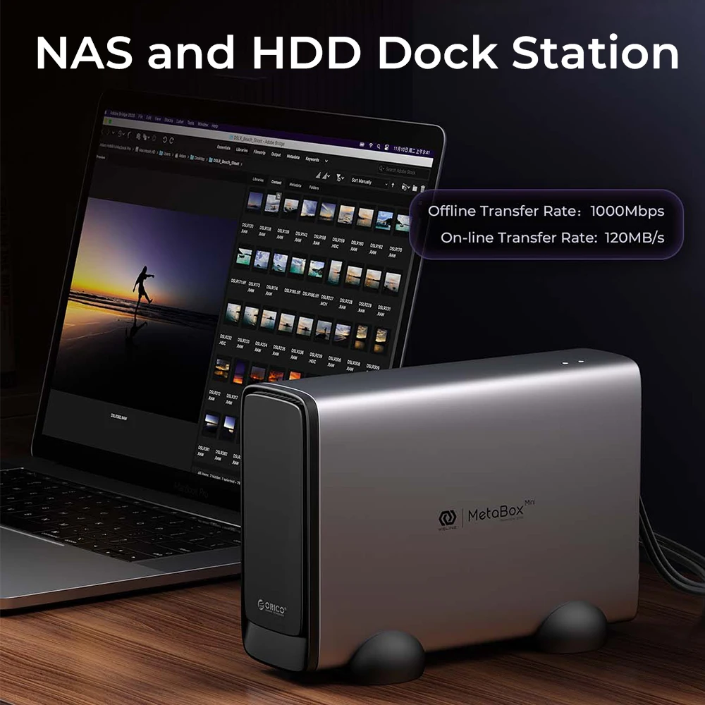 ORICO 3.5" inch SATA SSD HDD Storage Box NAS Network Smart Backup Hard Drive Enclosure Remote Access House Personal Cloud Server