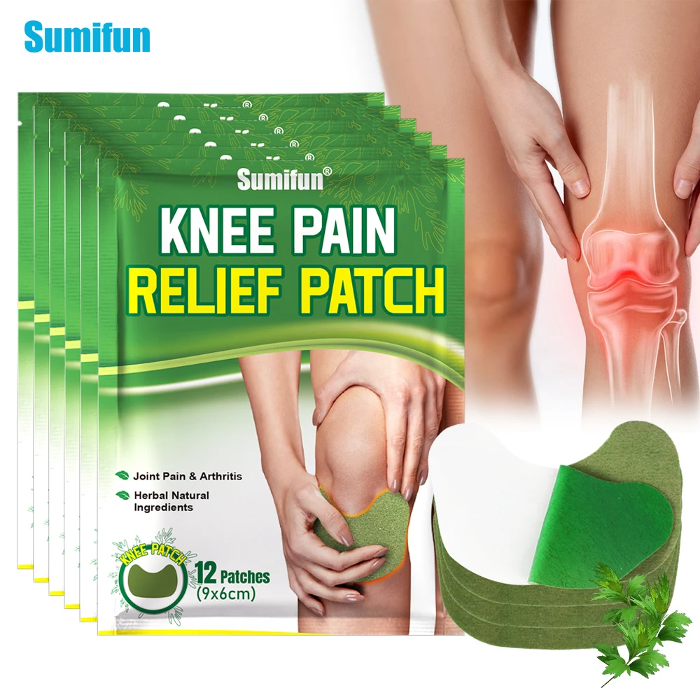 12/36/60Pcs Sumifun Wormwood Knee Patch Rheumatoid Arthritis Pain