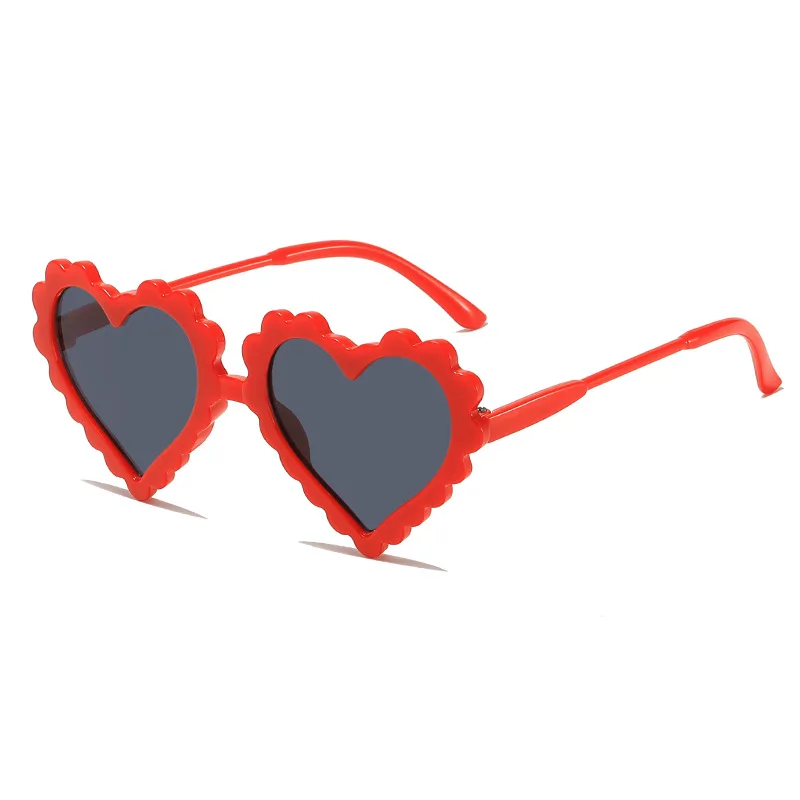 Cute Baby Cartoon Glasses Heart Shaped Fashion Boys And Girls UV Resistant Personalized Children's Love Sunglasses