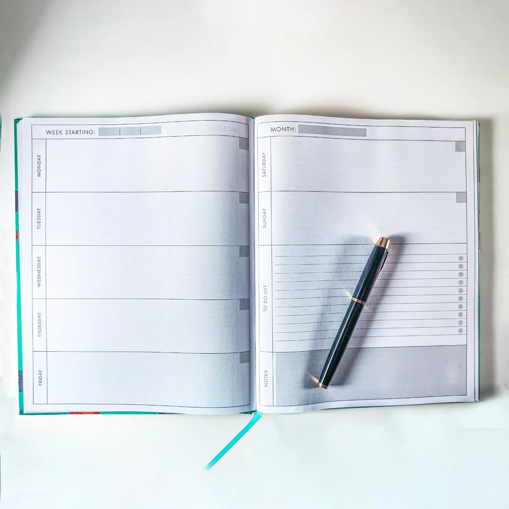 효과적인 업무 관리용 비즈니스 고양이 주간 플래너, 효율적인 학습 및 시험 준비용 주간 플래너, 일일 성과