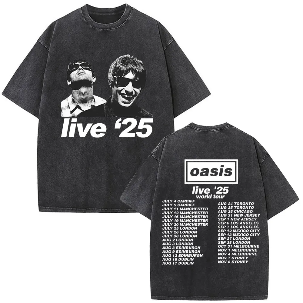 UK限定 oasis live '25 Tシャツ 黒 Tシャツ Logo 【UKデザイン】 BLACK | Oasis Live '25 JAPAN