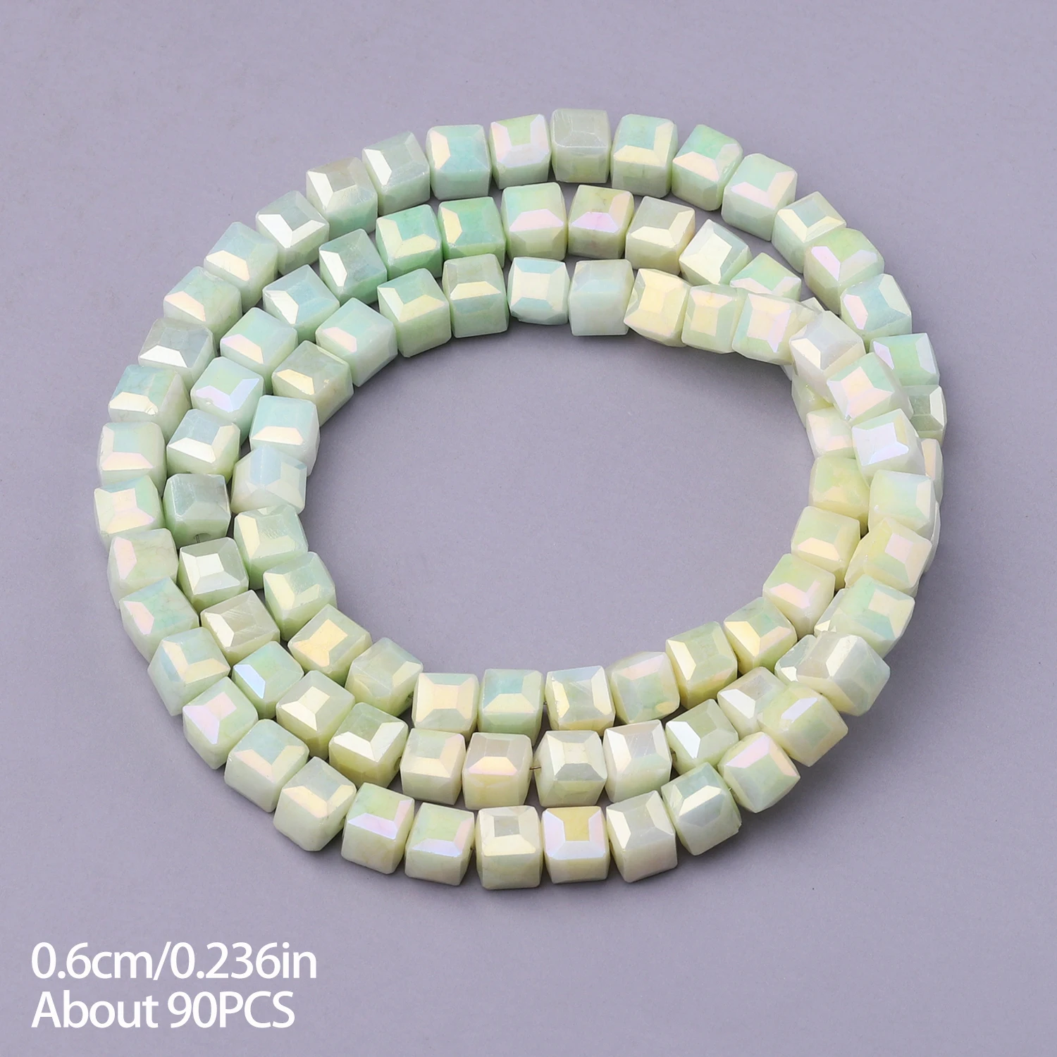 Light Dream Series Crystal Cube Beads for DIY Jewelry and Bracelets