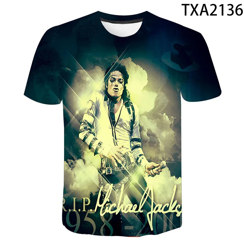 New Fashion 3D Printed Michael Jackson Casual T-Shirt Women/men's Casual  Plus Size Top Tees - AliExpress