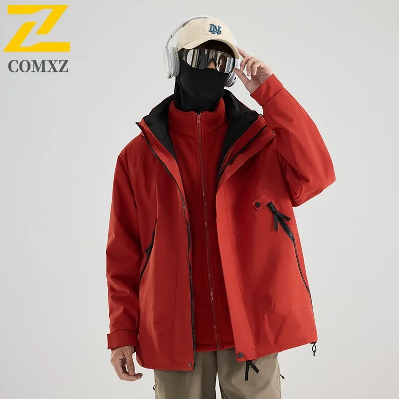COMXZ Luxury Men Jacket Multi-Function Outdoor Journey Light Warm Coat Stylish Hooded Cozy Cold Proof Winter New Windbreaker