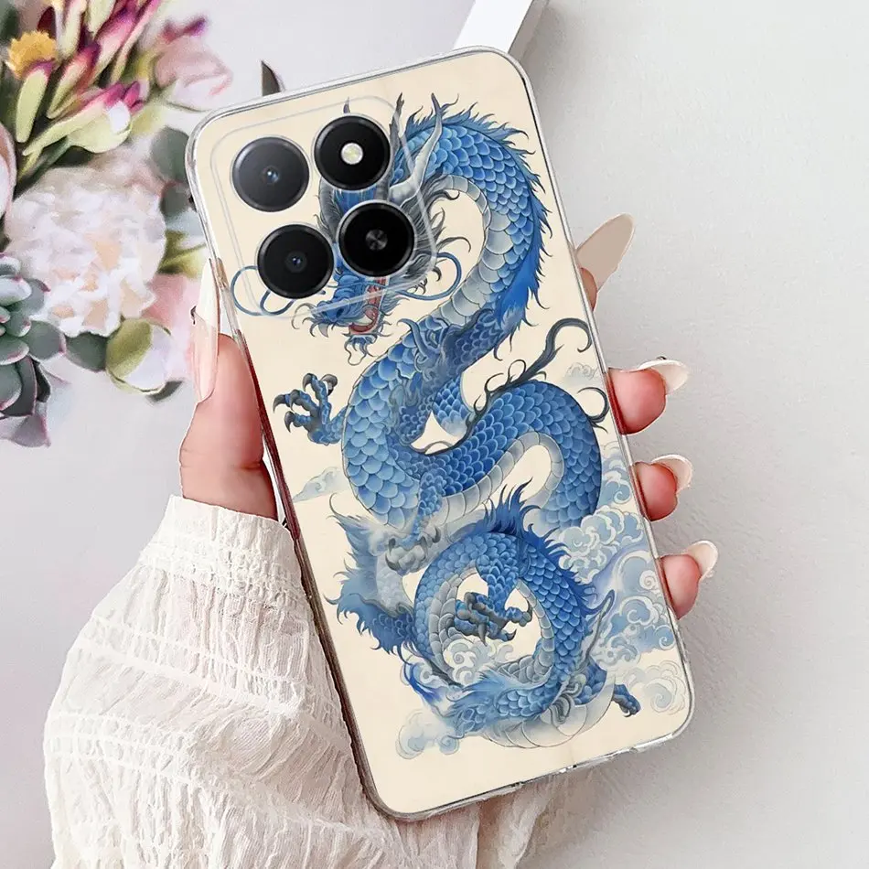 Fashionable Dragon & Tiger Design Soft Silicone Phone Case