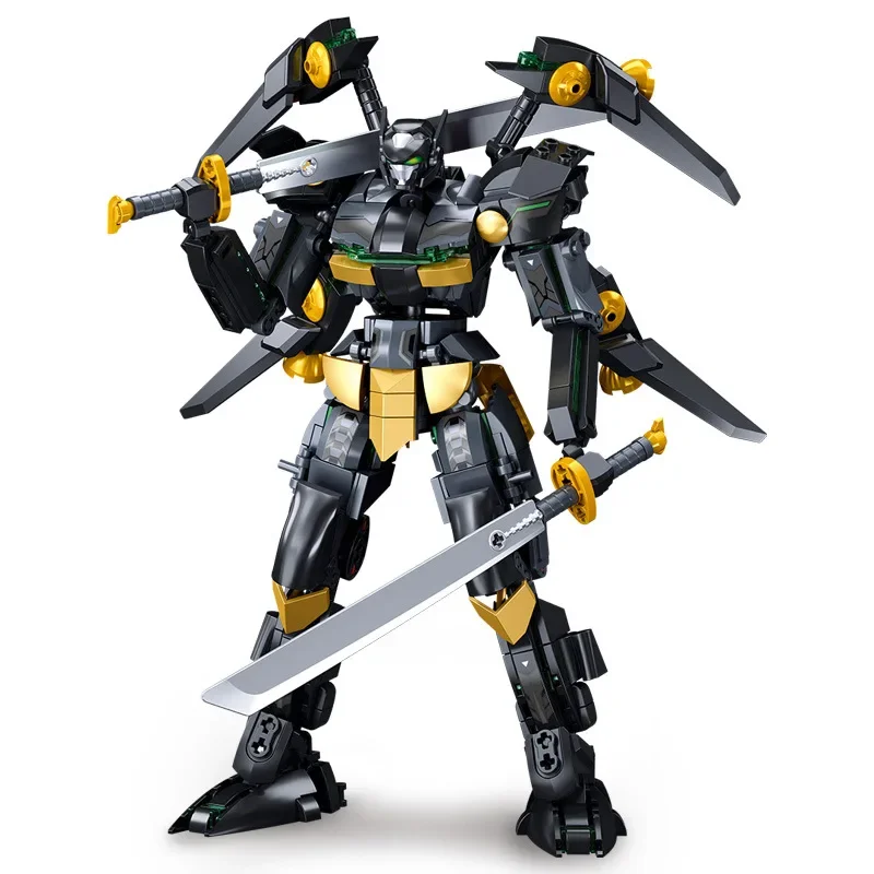 Nuovo 543Pcs Black Bat Hero Soldier Mecha Set Building Blocks Model Series Robot City Mech Warrior Movie Bricks Toy For Boys Gifts