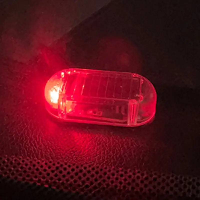 SolarPowerSimulatedDummyAlarmLEDFlashingCarSecurityLight